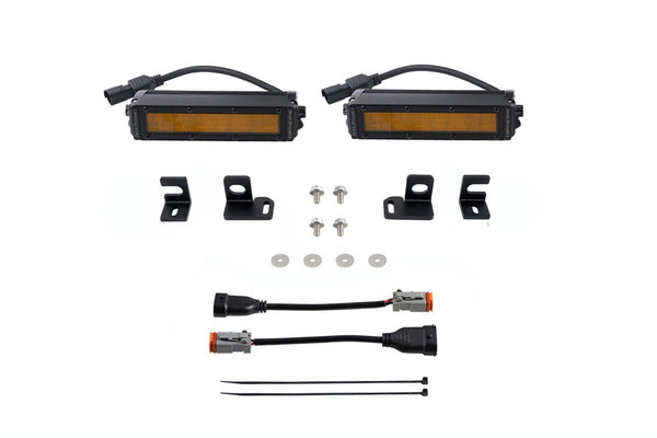 Diode Dynamics 2024+ Toyota Tacoma SS6 LED Fog Light Kit - Amber Wide - DD7932 for 2024-2026 Toyota Tacoma - front view