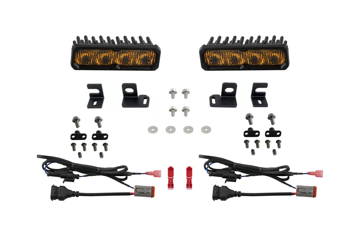 Diode Dynamics 2024-2026 Toyota 4RunnerTacoma/4Runner Fog SS6 Sport LED Kit Yellow 3000K - DD8844 for 2024-2026 Toyota Tacoma