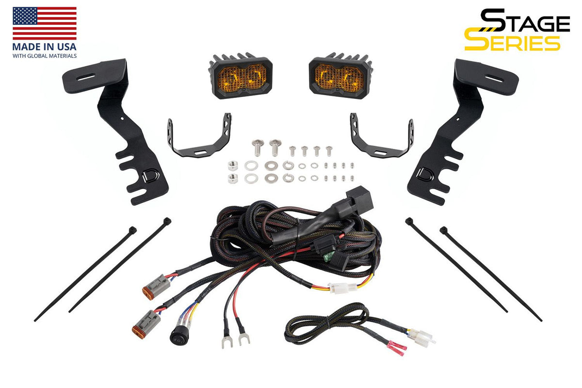 Diode Dynamics 2024+ Toyota Tacoma SS3 LED Ditch Light Kit- Sport Yellow Combo - DD7939