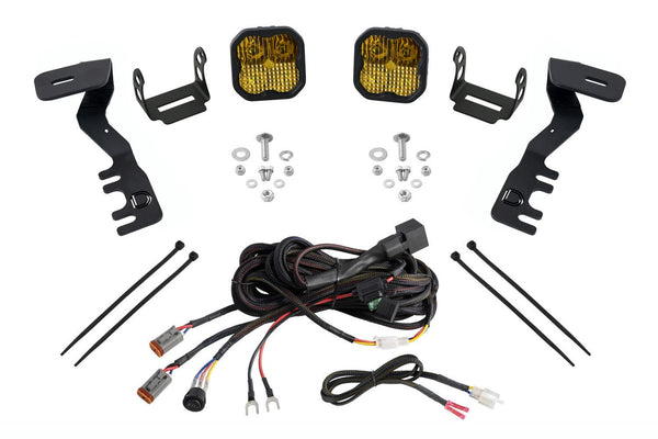 Diode Dynamics 2024+ Toyota Tacoma SS3 LED Ditch Light Kit- Pro Yellow Combo - DD7941 for 2024-2025 Toyota Tacoma - front vie