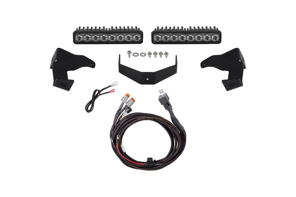 Diode Dynamics Tacoma 2024 Stealth Lightbar SS10 Max White Combo - DD8836 for 2024-2026 Toyota Tacoma - front view