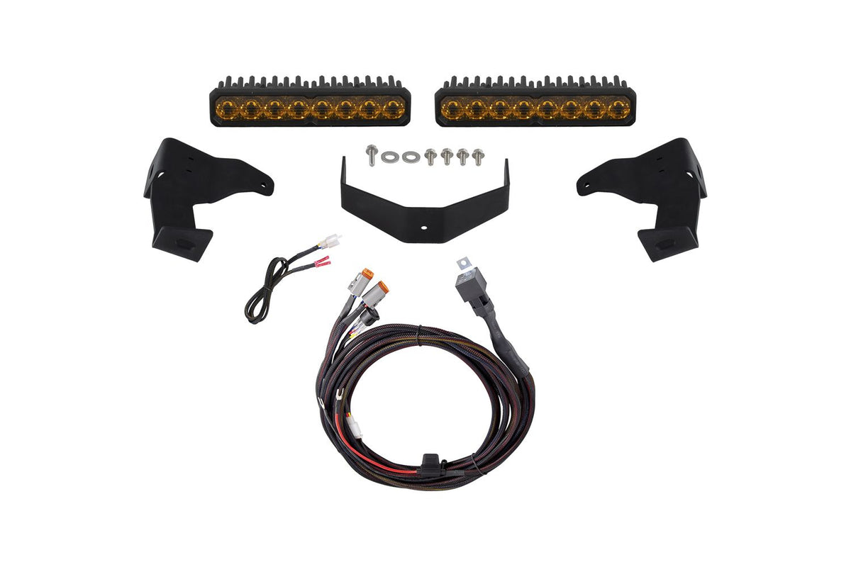 Diode Dynamics 2024-2026 Toyota Tacoma Stealth Lightbar SS10 Pro Yellow Driving 3000K - DD7957 for 2024-2026 Toyota Tacoma - 