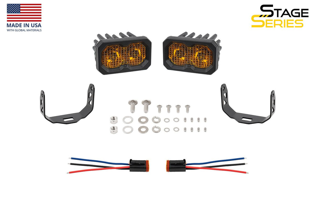 Diode Dynamics C2 2.0 Sport Yellow Flood Standard ABL (pair) - DD8097P