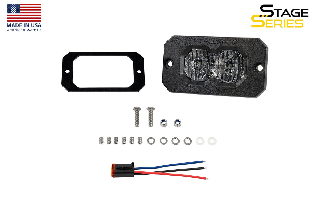 Diode Dynamics C2 2.0 Sport White Flood Flush RBL (Single) - DD8120S