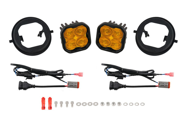 Diode Dynamics SS3 Max Type 2003 Sierra Kit ABL Yellow SAE Fog - DD8468 for 2003-2006 GMC Sierra 2500 - front view