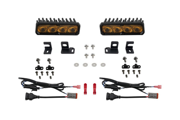 Diode Dynamics 2024-2026 Toyota 4RunnerTacoma/4Runner Fog SS6 Max LED Kit Yellow 3000K - DD8580 for 2024-2026 Toyota Tacoma -