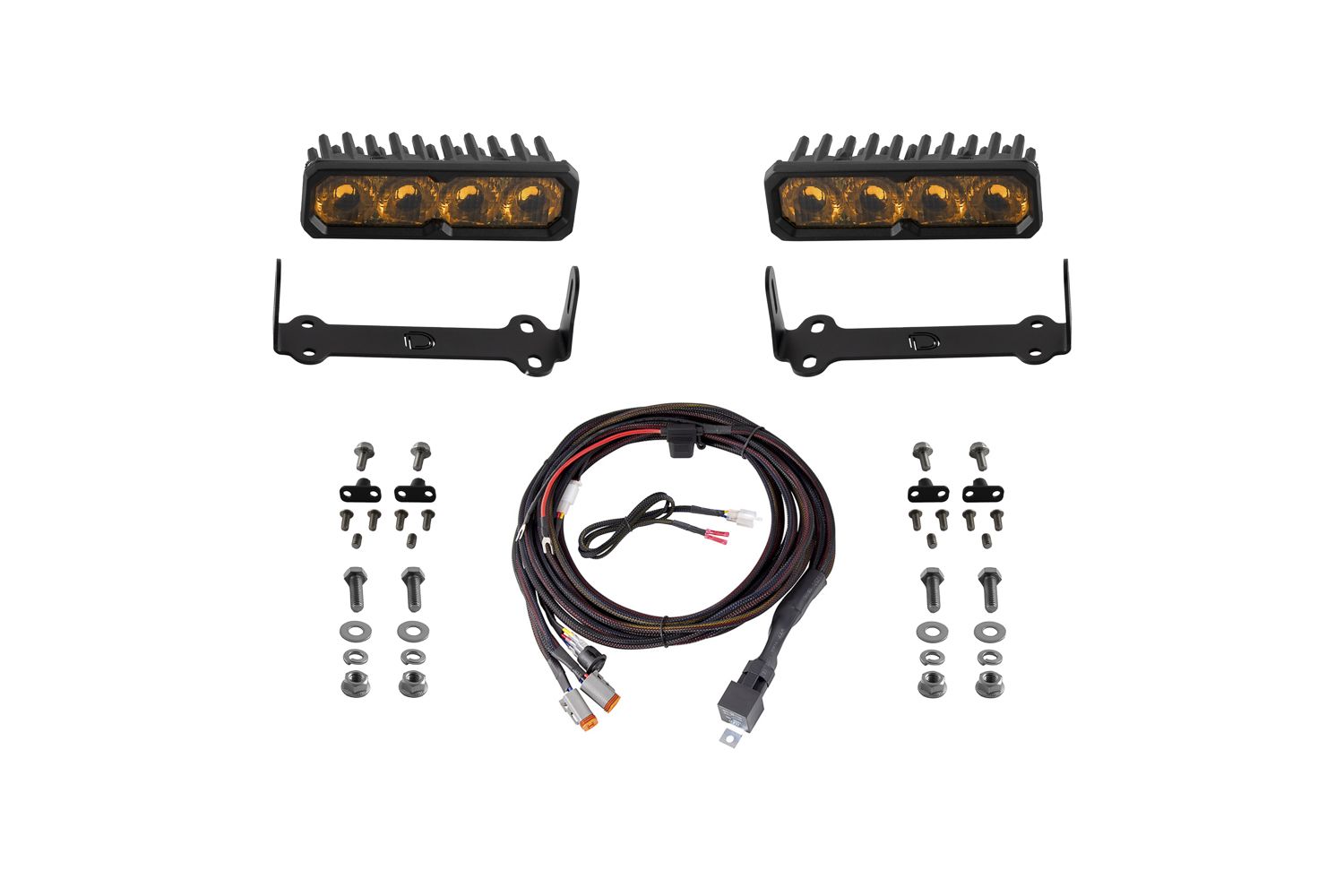 Diode Dynamics 2014-2024 Toyota 4Runner SS6 Sport LED Kit Yellow Driving 3000K - DD8856 for 2014-2024 Toyota 4Runner - front 