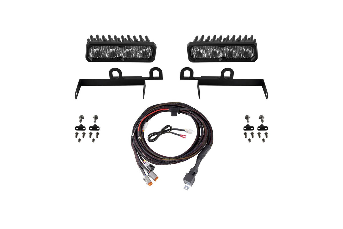 Diode Dynamics 2013-2018 Ram 1500 Ram SportExpress SS6 Sport LED Kit White Fog 6000K - DD8865 for 2019-2021 Ford Ranger - fro