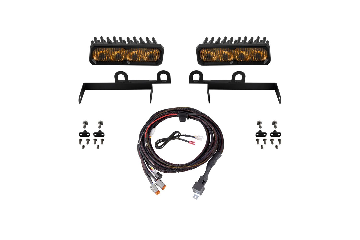 Diode Dynamics 2013-2018 Ram 1500 Ram SportExpress SS6 Sport LED Kit Yellow Fog 3000K - DD8867 for 2019-2021 Ford Ranger - fr