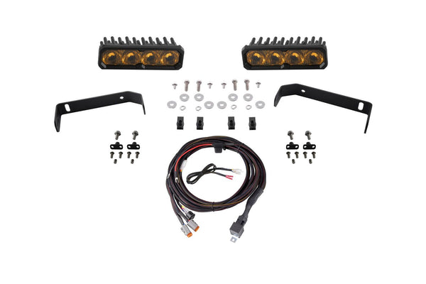 Diode Dynamics 2019-2021 Ford Ranger SS6 Sport LED Kit Yellow Driving 3000K - DD8871 for 2019-2021 Ford Ranger - front view