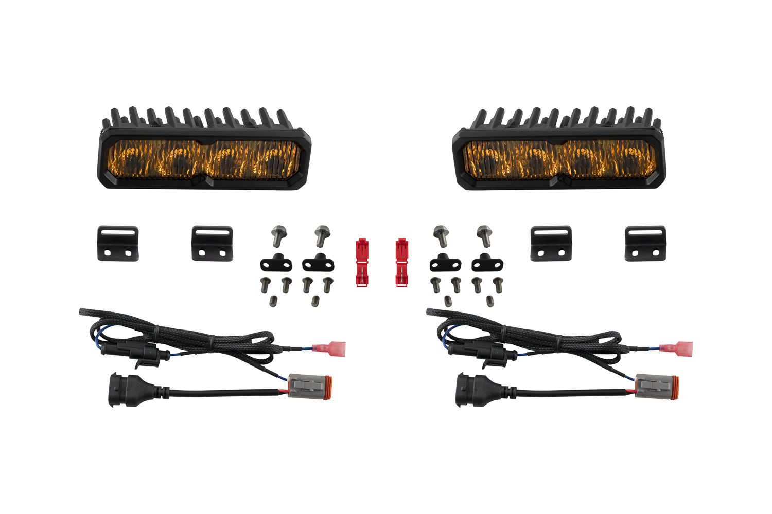 Diode Dynamics 2022-2026 Toyota Tundra Fog SS6 Sport LED Kit Yellow 3000K - DD8703 for 2022-2026 Toyota Tundra - front view
