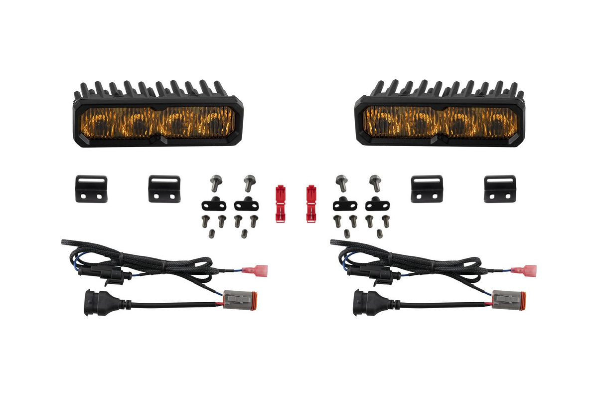 Diode Dynamics 2022-2026 Toyota Tundra Fog SS6 Sport LED Kit Yellow 3000K - DD8703 for 2022-2026 Toyota Tundra - angle view