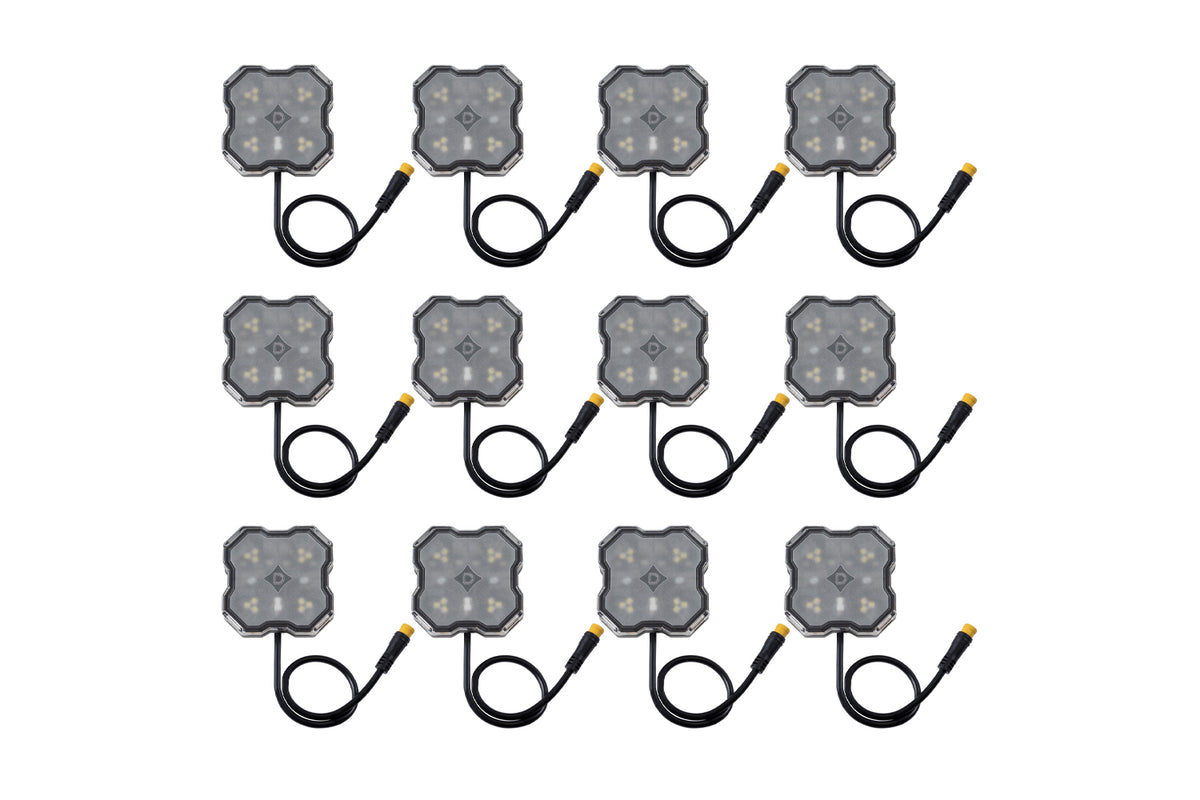 Diode Dynamics Rock Light - Amber/White - M8 12-Pack - DD8758 - DD8758