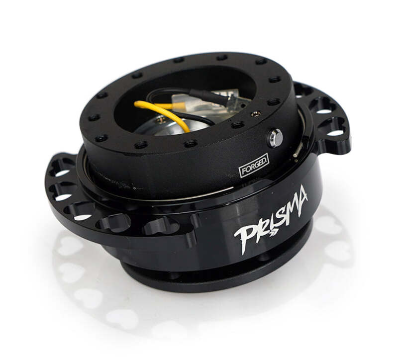 NRG Quick Release Kit - Black Body/ Black Heart Cutout Ring - SRK-222BK-BK - front view