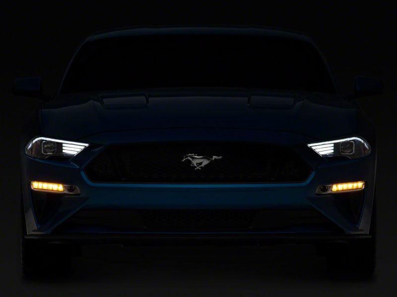 Raxiom 18-23 Ford Mustang GT EcoBoost LED Projector Headlights- Blk Housing (Clear Lens) - 407614
