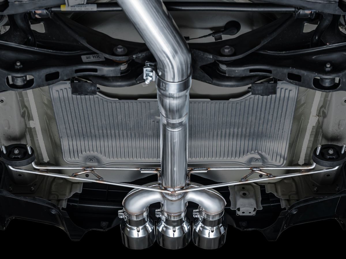AWE Tuning 2024 Acura Integra Type S DE5 FWD Track Edition Exhaust w/ Triple Chrome Silver Tips - 3020-52335