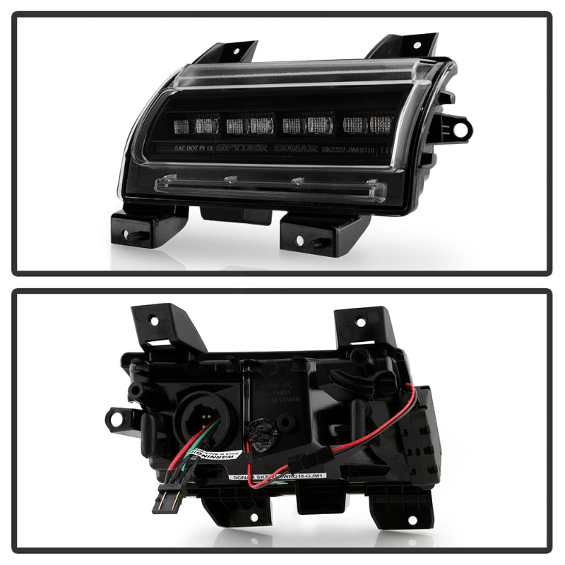 Spyder 18-23 Jeep Wrangler Front Fender LED Lights - Black (CCL-YD-JW18-SEQ-BK) - 5088543