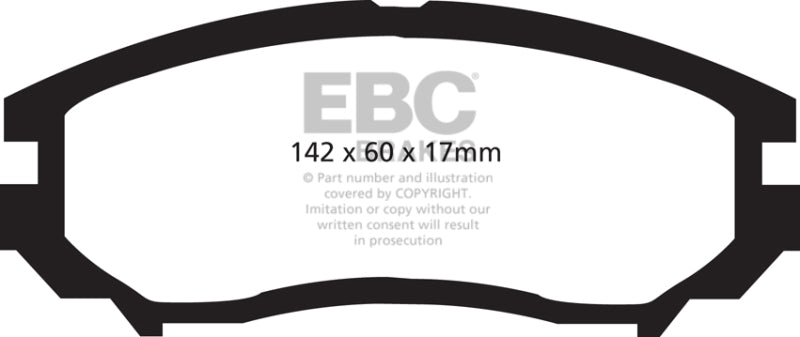 EBC 04-06 Hyundai Tiburon 2.7 6 speed Yellowstuff Front Brake Pads - DP41755R