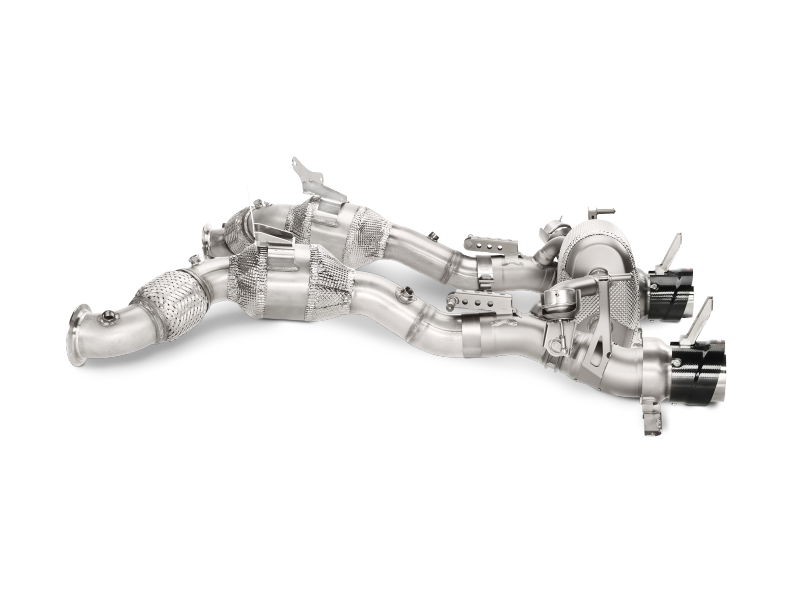 Akrapovic 16-17 Ferrari 488 GTB/488 Spyder Link Pipe Set w/ Cat (SS) - L-FE/SS/1
