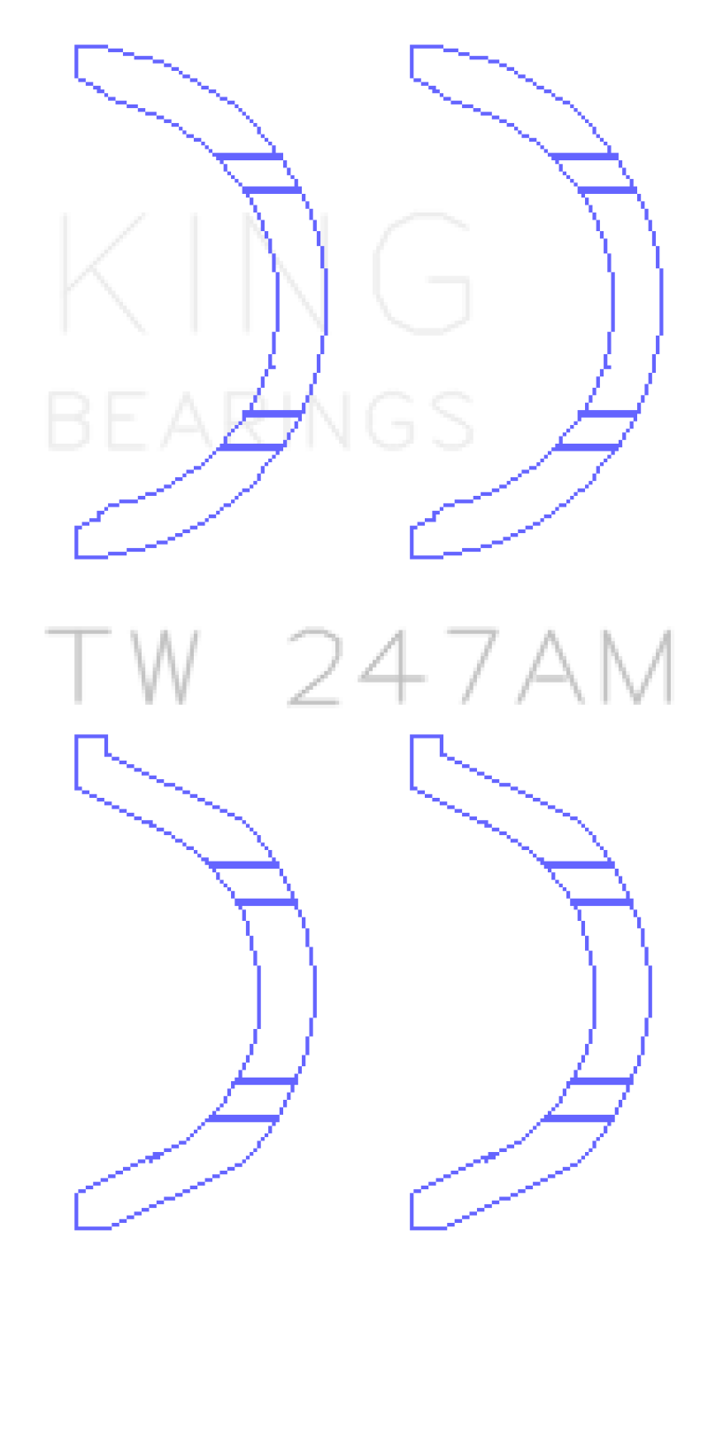 King Mitsubishi 6G71/6G72/6G72T/6G73 V6/Hyundai G6AV V6 Thrust Washer Set - TW247AM