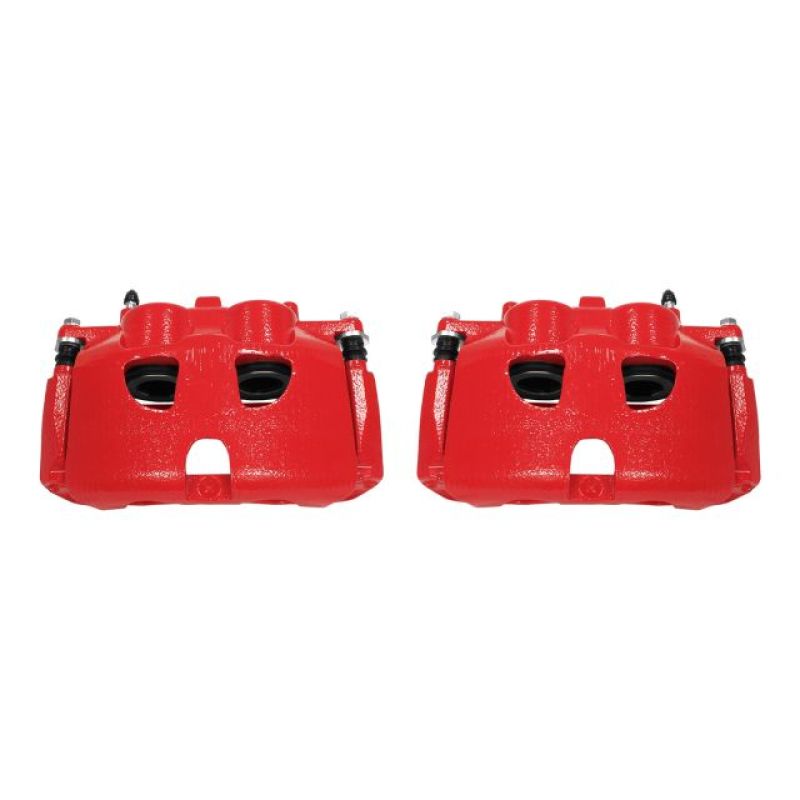 Power Stop 10-17 Ford Expedition Front Red Calipers w/Brackets - Pair - S5236 for 2010-2021 Ford Expedition - front view