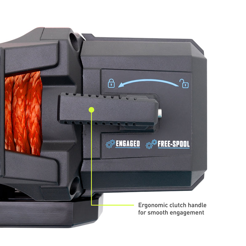 Borne Off-Road 10K Winch - Orange Synthetic Rope - BNWN-10-SOR