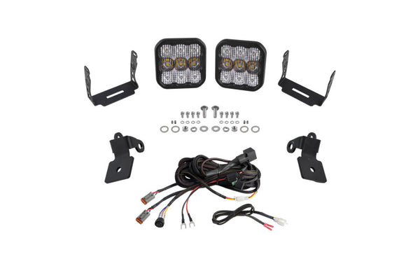Diode Dynamics 20-Present Polaris RZR A-Pillar LED Pod Kit SS5 Sport - White Combo - DD7639 for 2020-2023 Polaris RZR PRO XP 