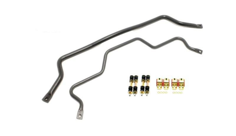 BMR 93-02 F-Body Front (SB001H) & Rear (SB003H) Sway Bar Kit w/ Bushings - Black Hammertone - SB026H