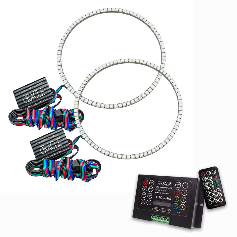 Oracle 7in Round Exterior Waterproof LED Halo Kit - ColorSHIFT w/ 2.0 Controller- 3981-333