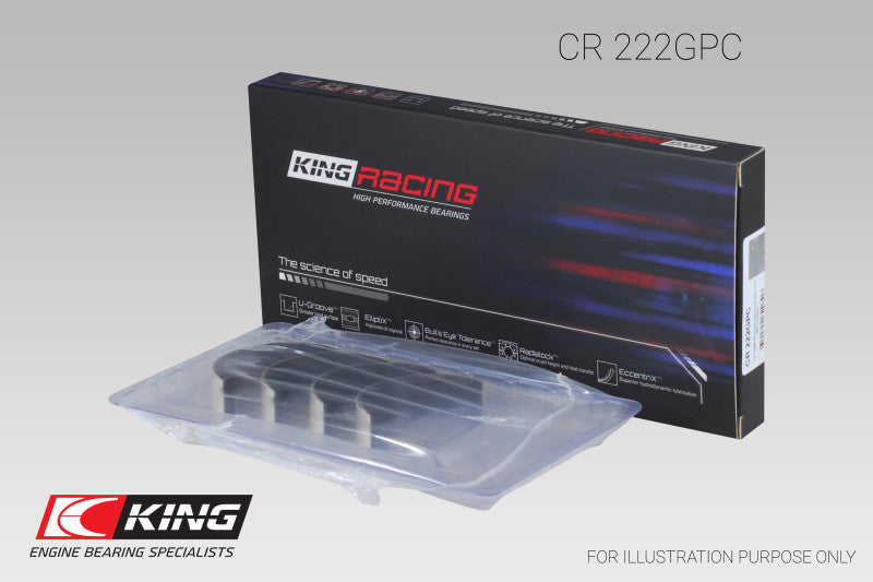 King Engine Bearings BMW N55B30A Sputter Replacement (Size +0.25mm) Connecting Rod Bearing Set - CR222GPC0.25