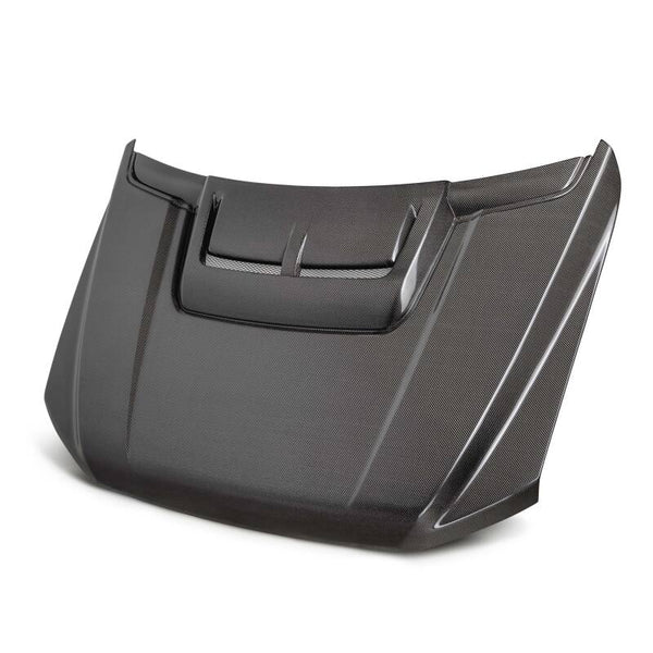 Anderson Composites 21-24 Ford Raptor Type-OE Carbon Fiber Hood - AC-HD21FDRA-OE by Anderson Composites - installed view