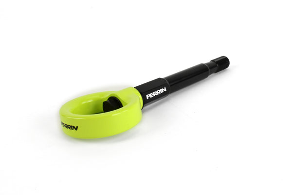 Perrin 08-14 Subaru WRX/STI Hatchback Tow Hook Kit (Rear) - Neon Yellow - PSP-BDY-250NY for 2008-2021 Subaru WRX STI - front 