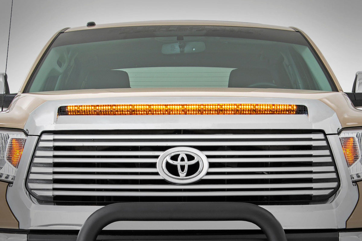 LED Light Kit | Hood Bulge | 40&quot; White/Amber Strip | Toyota Tundra (14-21)