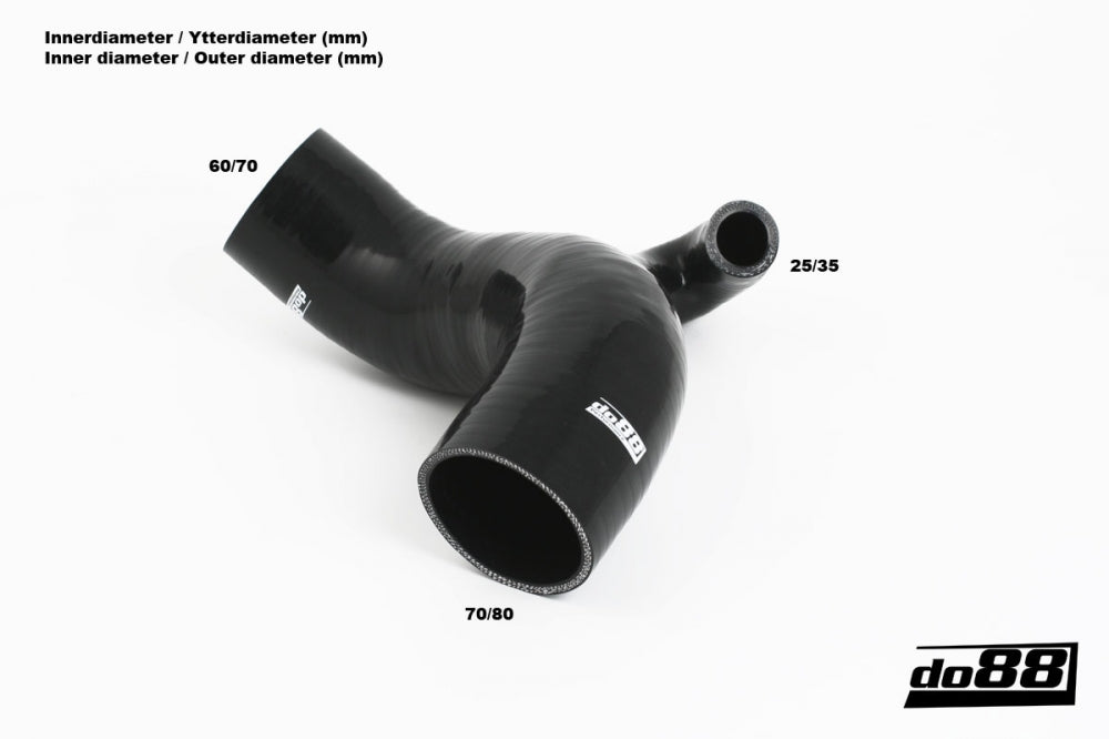do88 - Volvo 740/760/780 Turbo 1983-1989 Inlet hose Black - DO88-KIT134B