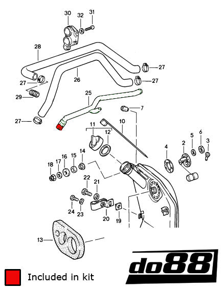 do88 - Porsche 930 Turbo Oil hoses - CLAMP-KIT141