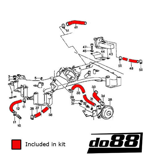 do88 - Porsche 930 Turbo K Jetronic hoses - DO88-KIT142S