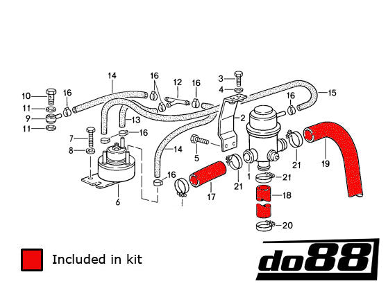 do88 - Porsche 930 Turbo Air injection hoses - DO88-KIT143S