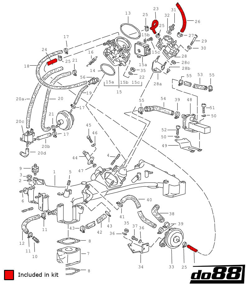 do88 - Porsche 930 Turbo Vacuum hoses - DO88-KIT144S