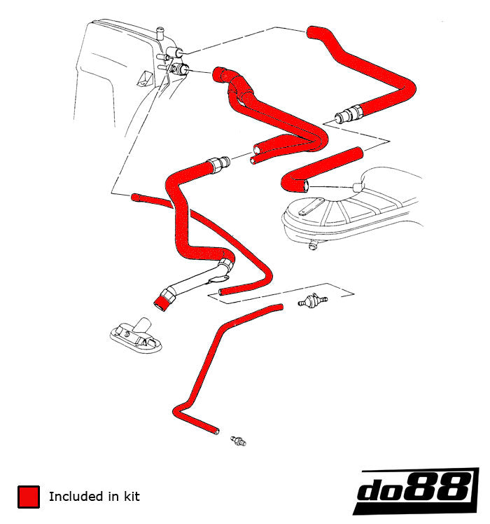 do88 - Porsche 964 Turbo Oil hoses - CLAMP-KIT158