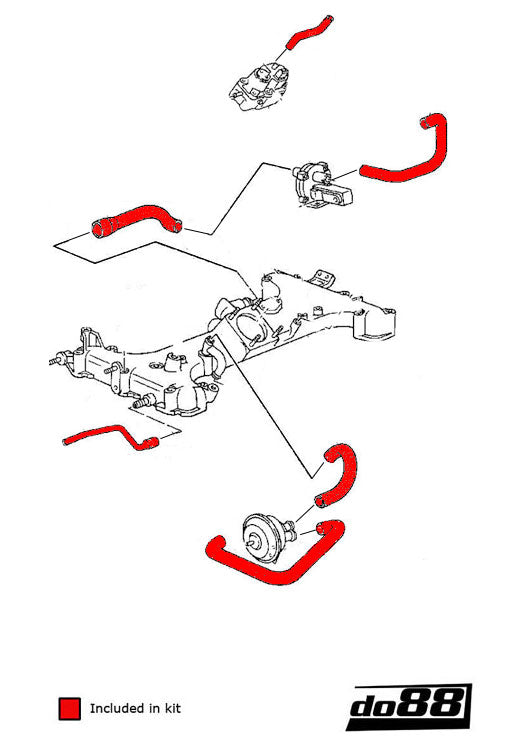 do88 - Porsche 964 Turbo K Jetronic hoses - DO88-KIT161S
