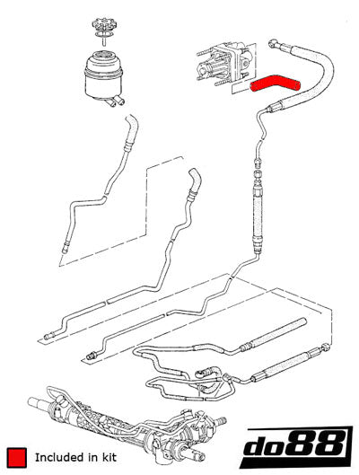 do88 - Porsche 964 Turbo Power steering hose - CLAMP-KIT162
