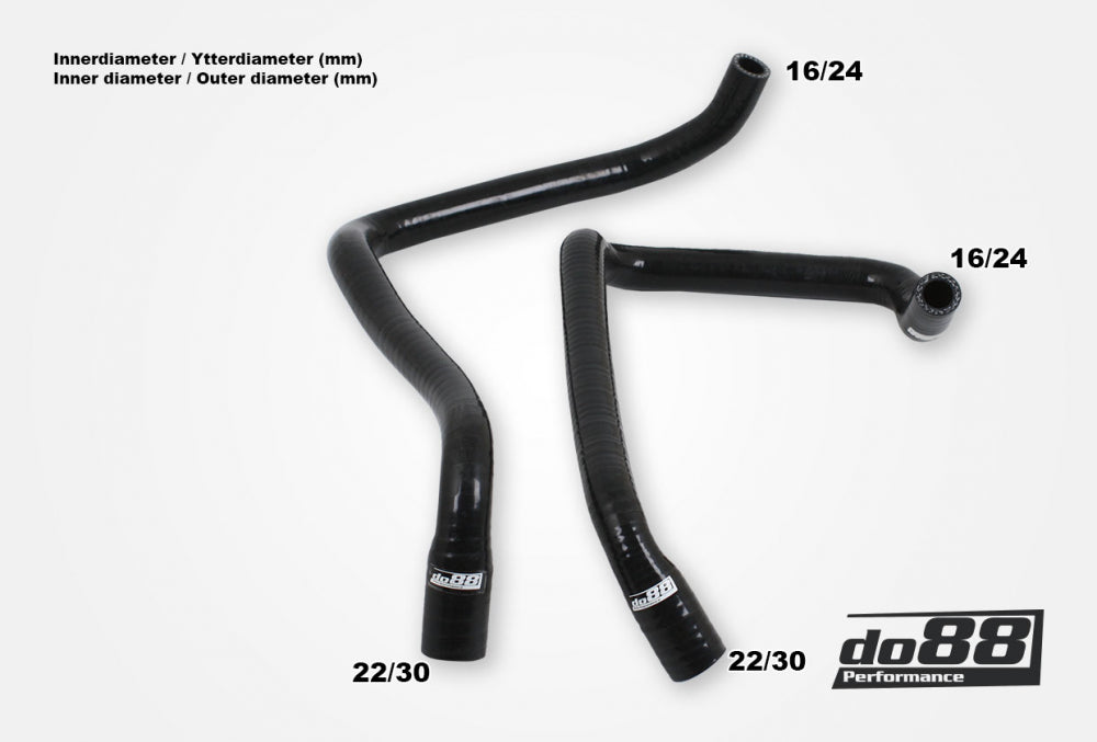do88 - Volvo 740 760 780 940 960 D24 Heater hoses Black - CLAMP-KIT207