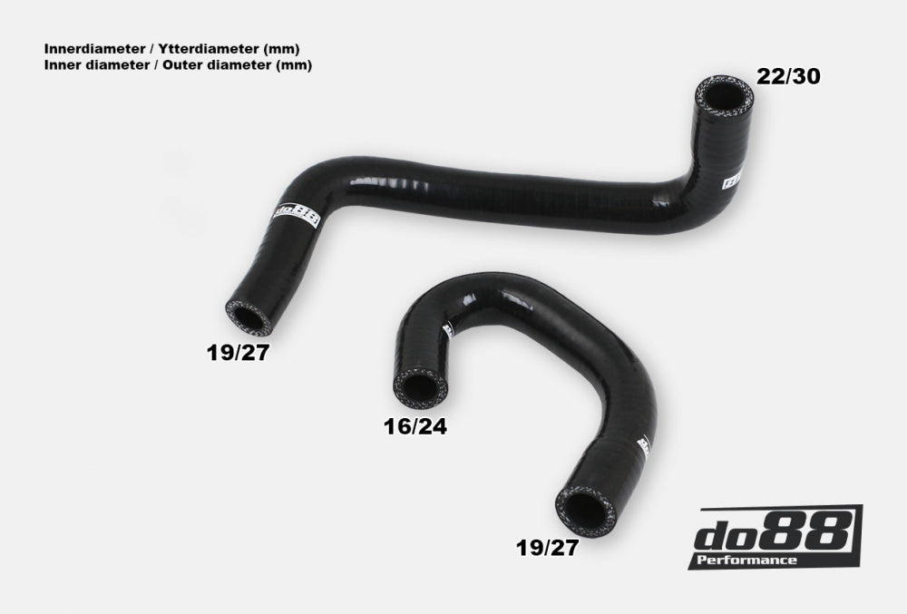 do88 - Volvo 240 740 760 780 84-89 Idle valve hoses Black - CLAMP-KIT209