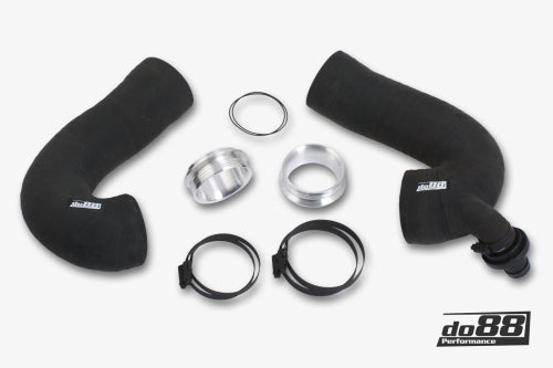 do88 - Porsche 911 Carrera (992) Turbo inlet hoses, OE/do88 66mm airbox - DO88-KIT212ST-OE-66