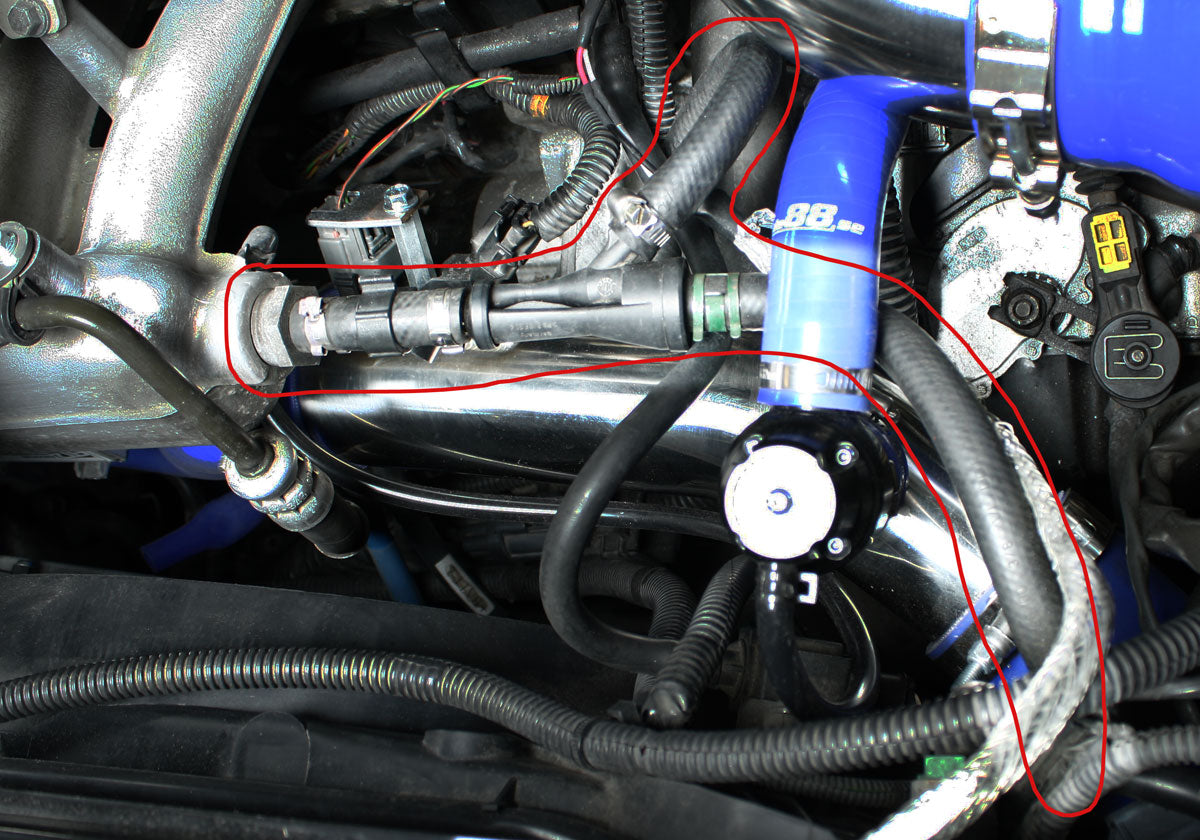 do88 - Volvo V70N/S60 01-08 Brake vacuum hoses Blue - DO88-KIT48S