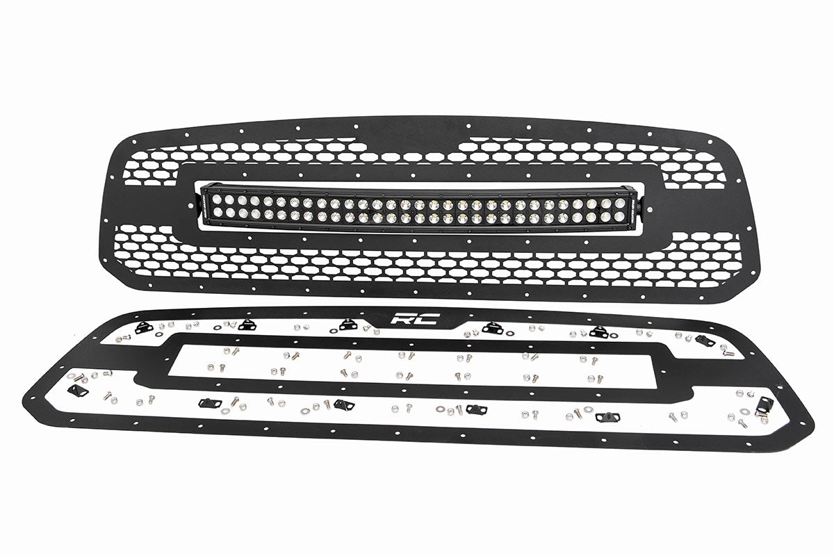 Mesh Grille | 30&quot; Dual Row LED | Black | Ram 1500 2WD/4WD (2013-2018 &amp; Classic)