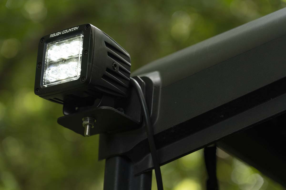 LED Light | Cab Mount | 2&quot; Black Pair | Flood | Can-Am Defender HD 5/HD 8/HD 9/HD 10
