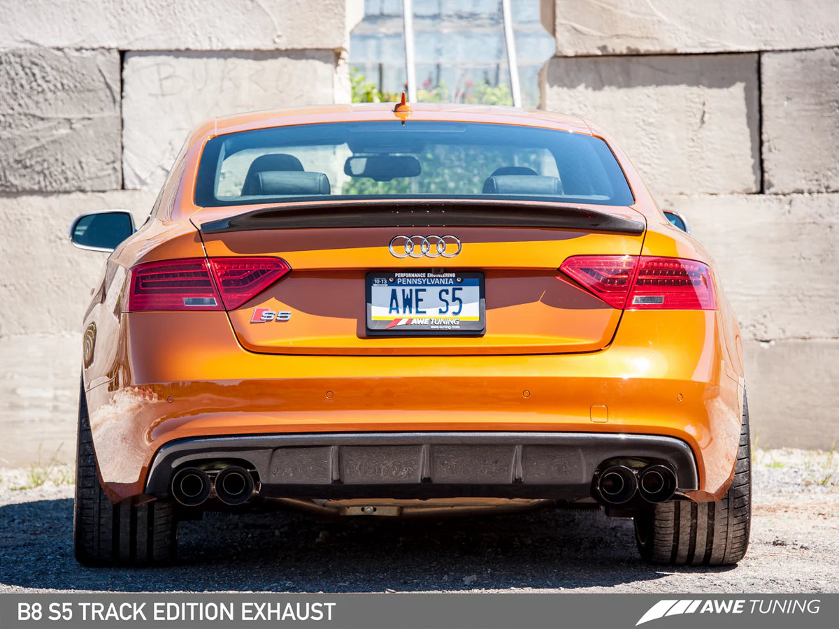 AWE Tuning Audi B8.5 S5 3.0T Track Edition Exhaust - Chrome Silver Tips (102mm) - 3010-42052