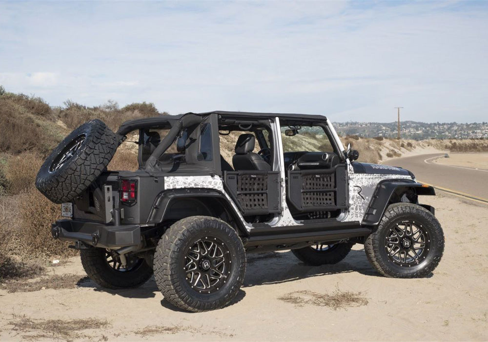 Rampage 2007-2018 Jeep Wrangler(JK) Unlimited 4-Door Trailview Tonneau Top - Black Diamond - 990135