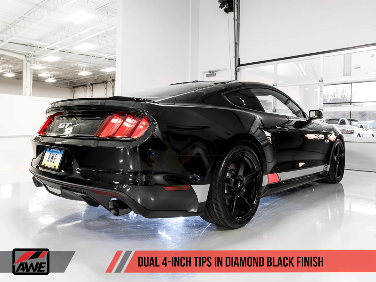 AWE Tuning S550 Mustang GT Cat-back Exhaust - Touring Edition (Chrome Silver Tips) - 3015-32084